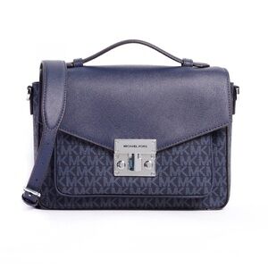 Michael Kors Rose Medium Top Handle Messenger Signature Admiral